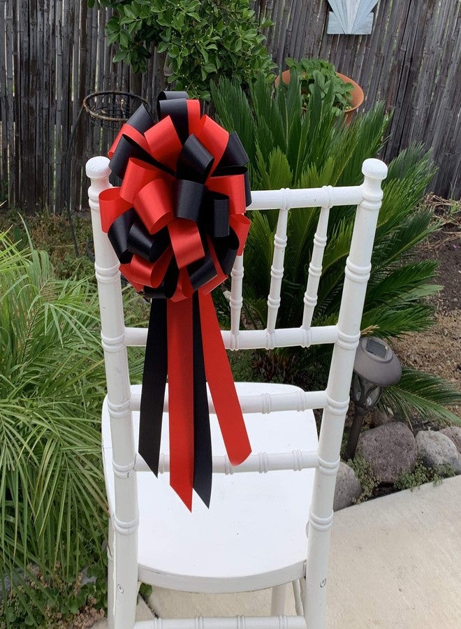 GiftWrap Etc. Black and Red Pull Bows - 8" Wide, Set of 6, Valentine's Day, Wedding Pew Bows, Reception, Anniversary, Halloween, Birthday, Party Decoration, Fundraiser, School Dance, Gift Basket, Office, Christmas - Image 4